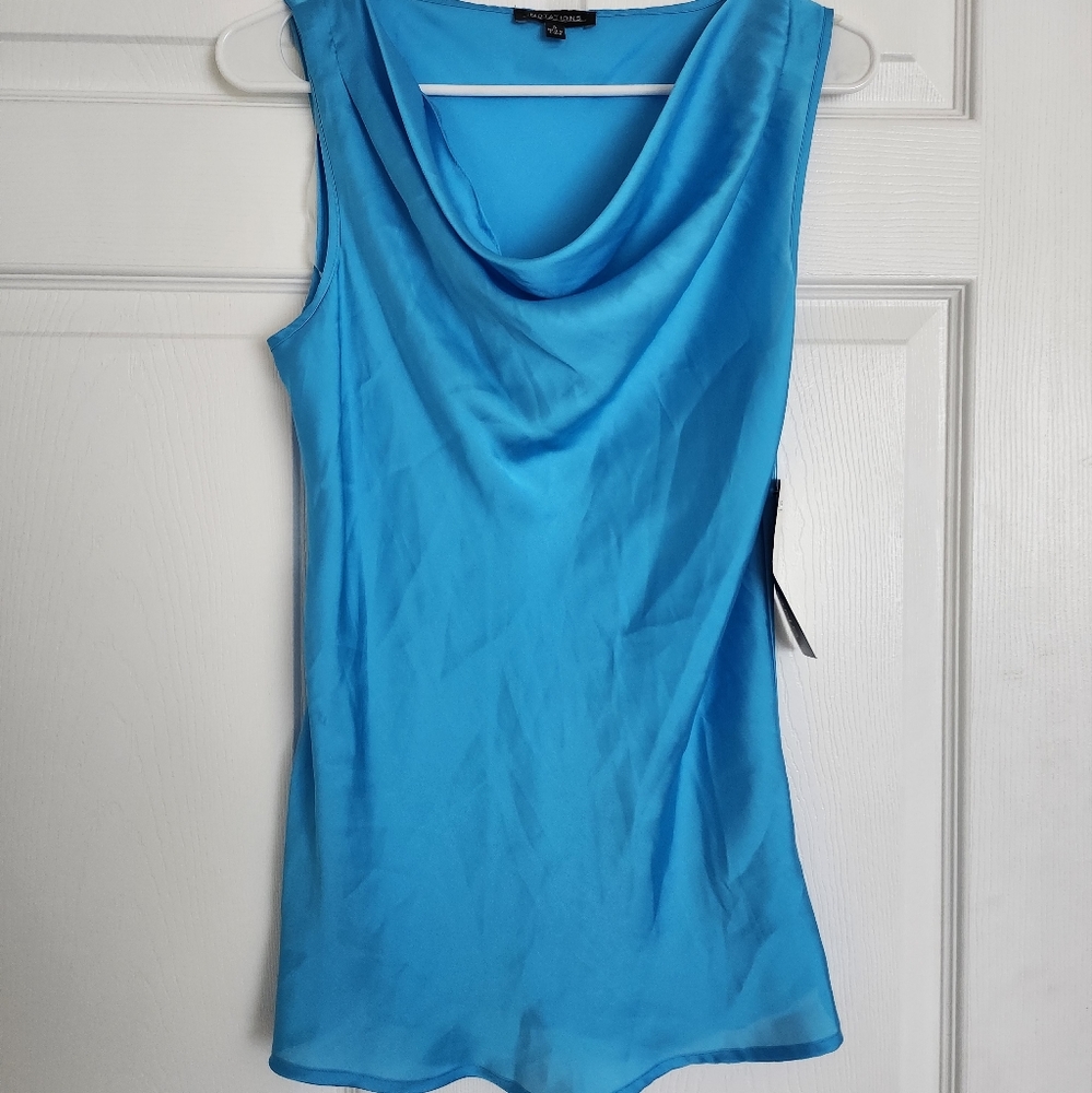 Notations NWT Blue Silky Feel Tank Small